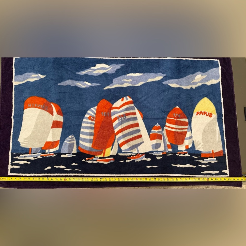 Hermes Paris Sailboat Beach Towel